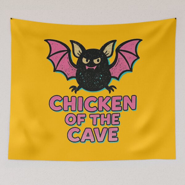 Item preview, Chicken of the Cave – Funny Bat Pun Retro Cartoon Design	 designed and sold by Victor Shadehorn.