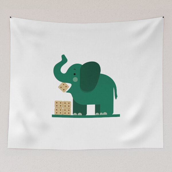 Item preview, Elephant Eating Crackers On Their Workplace Snack Break designed and sold by FWLKIT.