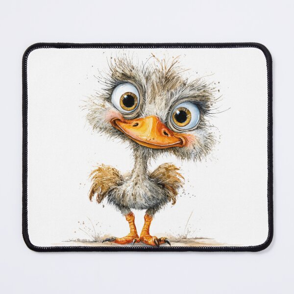 Item preview, Cute Cartoon Ostrich designed and sold by StudioRedKoala.