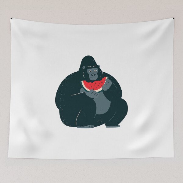 Item preview, Gorilla Eating Watermelon Seasonal Fruit designed and sold by FWLKIT.
