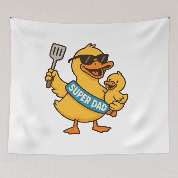 Item preview, Super Dad Duck – Funny Father's Day Cartoon Design designed and sold by Duckish Store.