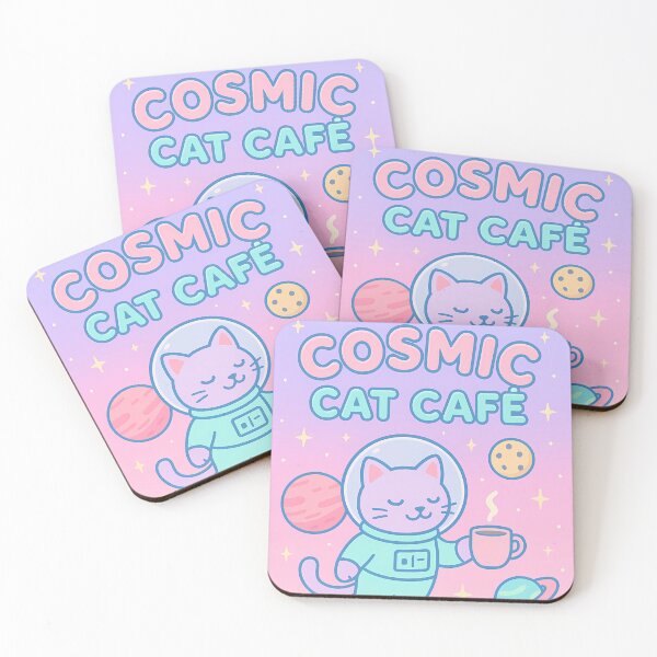 Item preview, Cosmic Cat Café - A Cat Cafe in Space designed and sold by Plastiche.