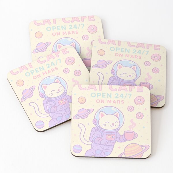 Item preview, Cosmic Cat Café - A Cat Cafe in Space designed and sold by Plastiche.