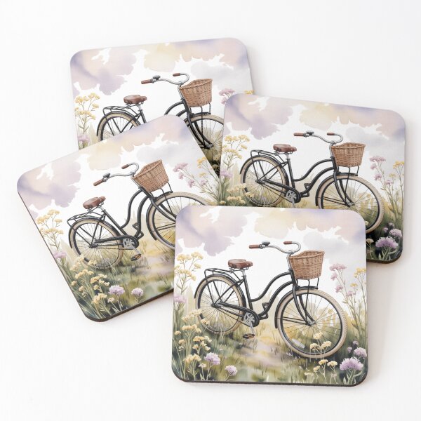 Item preview, Ladies bike,watercolor. designed and sold by elegantpaterns.