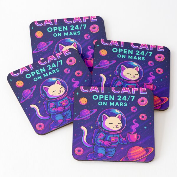 Item preview, Cosmic Cat Café - A Cat Cafe in Space designed and sold by Plastiche.