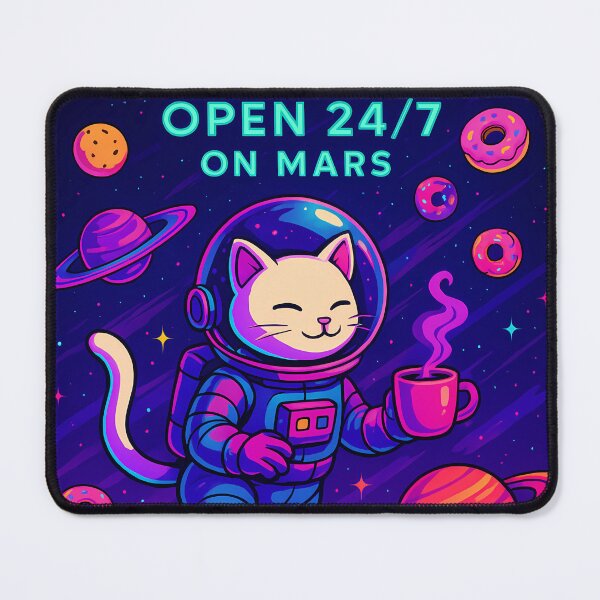 Item preview, Cosmic Cat Café - A Cat Cafe in Space designed and sold by Plastiche.