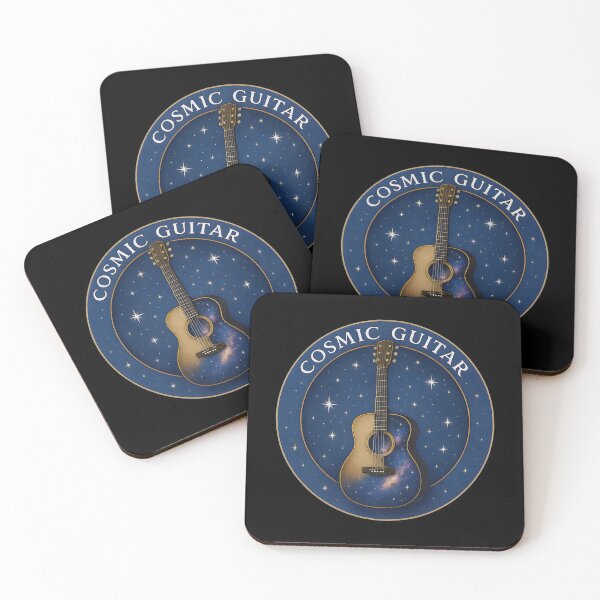 Item preview, Cosmic Guitar Starry Night Art | Celestial Acoustic Guitar Fantasy Music Design designed and sold by Shoot-The-Moon.