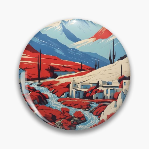 Item preview, Cartel retro vintage de turismo de La Cisterna Chile designed and sold by TravelersGems.