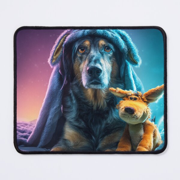 Item preview, Dog with sleeping cap and cuddly toy designed and sold by Vision-Vibe.