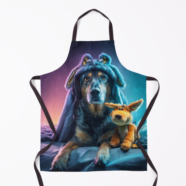 Item preview, Dog with sleeping cap and cuddly toy designed and sold by Vision-Vibe.