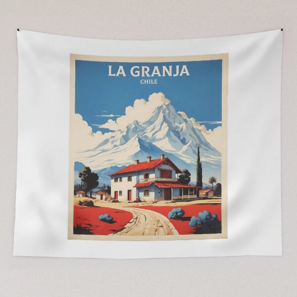 Item preview, La Granja Chile Retro Vintage Cartel Turismo  designed and sold by TravelersGems.