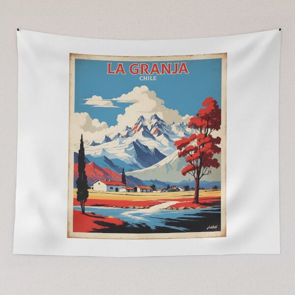 Item preview, La Granja Chile Retro Vintage Cartel Turismo  designed and sold by TravelersGems.