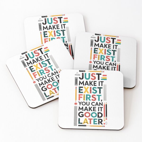 Item preview, Make It Exist First – Colorful Bold Creative Typography designed and sold by pixelated_echoes.