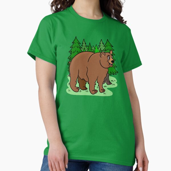 Vista previa del artículo con la obra «Oso feliz en el bosque», diseñado y vendido por Kate Miller Illustrator.