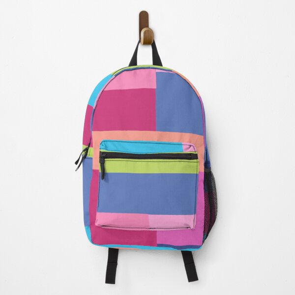 Item preview, Mosaic Brights 7 | Color Blocking | Burgundy Navy Aqua Lime designed and sold by Menega Sabidussi.