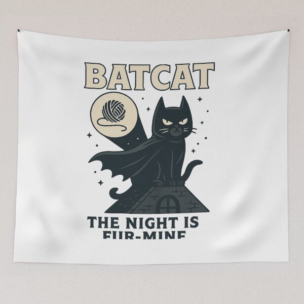 Artikelvorschau, BatCat: Pelziger Wächter der Nachtgarn entworfen und verkauft von ‏Designly Yours‏.