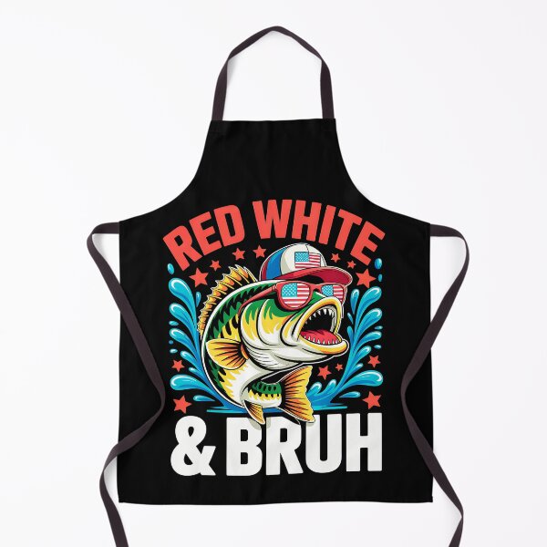 Item preview, Red White & Bruh Patriotic Funny Bass Fishing T-Shirt designed and sold by designleon19.