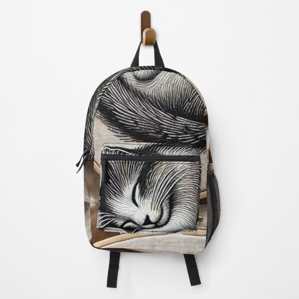 Item preview, Serene Slumber – Minimalist Sleeping Cat Embroidery designed and sold by Santonix.