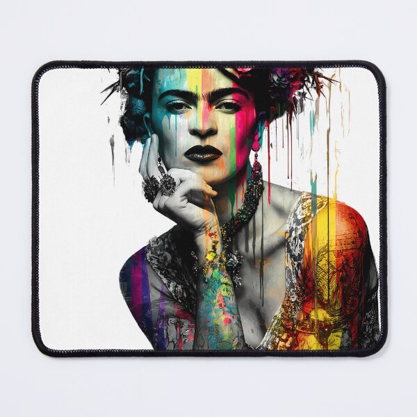 Item preview, A modern Frida Kahlo portrait in a riot of color – intense, artistic, and powerful. designed and sold by Pop Art Rebel Prints.