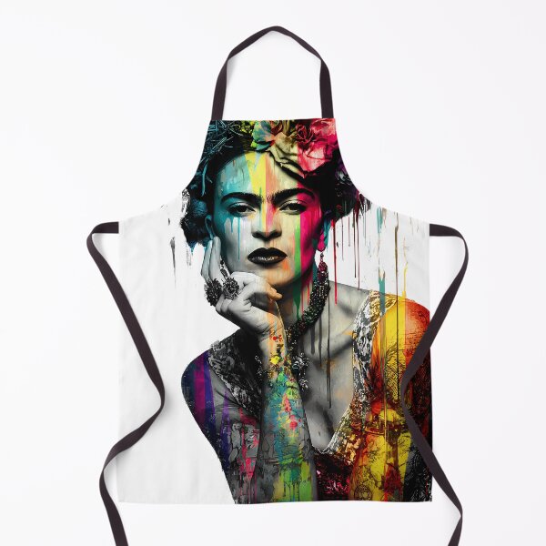 Item preview, A modern Frida Kahlo portrait in a riot of color – intense, artistic, and powerful. designed and sold by Pop Art Rebel Prints.