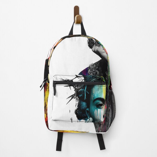 Item preview, A modern Frida Kahlo portrait in a riot of color – intense, artistic, and powerful. designed and sold by Pop Art Rebel Prints.