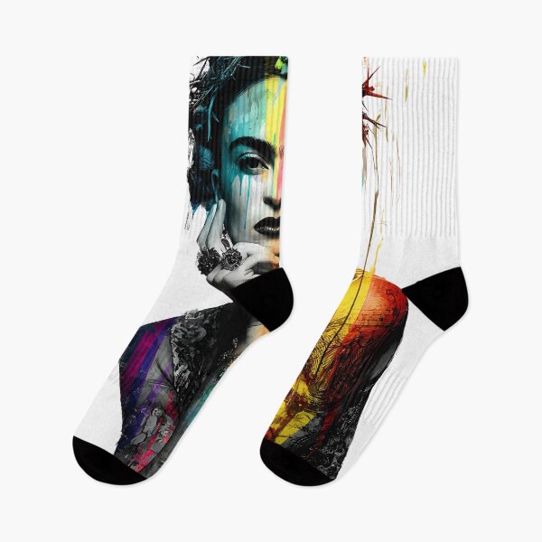 Item preview, A modern Frida Kahlo portrait in a riot of color – intense, artistic, and powerful. designed and sold by Pop Art Rebel Prints.