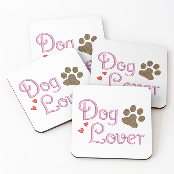 Item preview, Dog Lover Text Pink with Paw Prints and Hearts designed and sold by TikkiMakes.