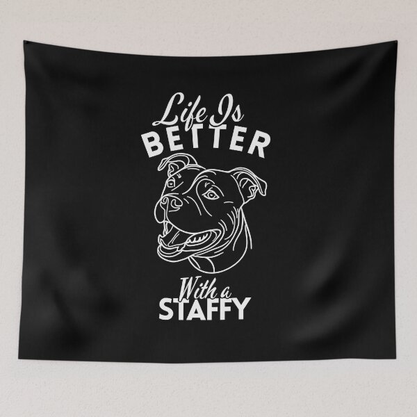 Item preview, Life Is Better With a Staffordshire Terrier – Minimalist Loyal and Strong Dog Design designed and sold by GoodyPaws.