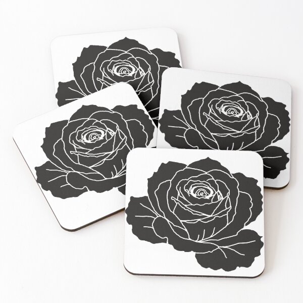 Item preview, Rose PNG work, drawing, illustration, black designed and sold by Nuynuyshop.