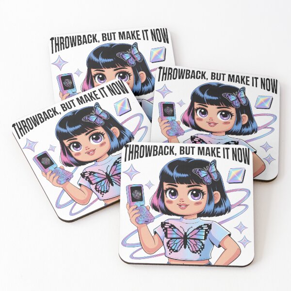 Item preview, Throwback But Make It Now - Y2K Aesthetic Flip Phone Butterfly Girl Art designed and sold by AnnDesignStudio.