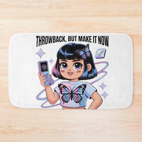 Item preview, Throwback But Make It Now - Y2K Aesthetic Flip Phone Butterfly Girl Art designed and sold by AnnDesignStudio.