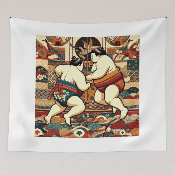 Item preview, Sumo Spirit – Traditional Japanese Sumo Match Design designed and sold by ashokreddy343.