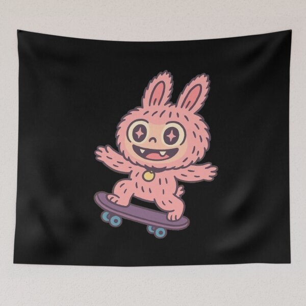 Item preview, LABUBU Monster Skateboarding  – Cute Designer Toy Cartoon designed and sold by PHILOSOPHY-SWAG.
