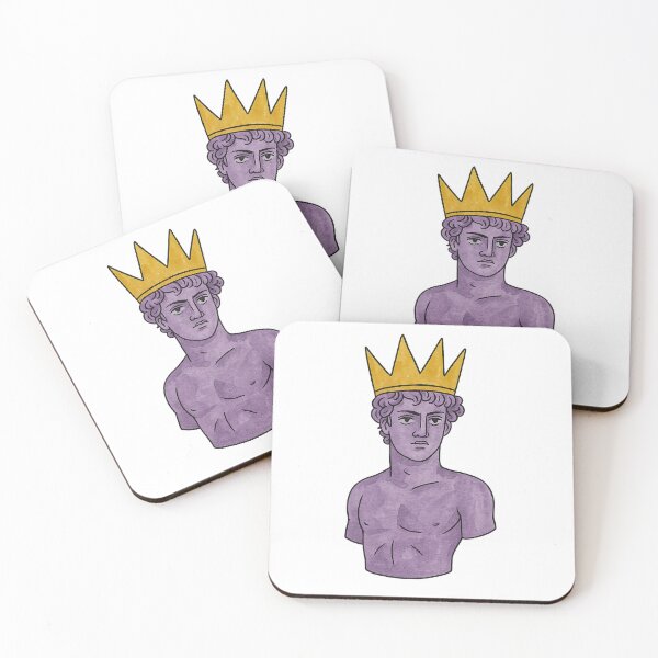 Item preview, Purple King Bust – Royal Classical Sculpture with Crown Illustration designed and sold by weirdfishes123.