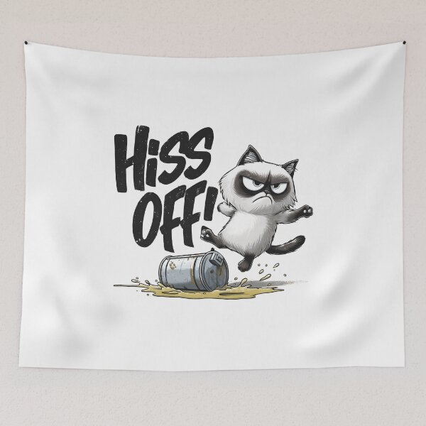 Item preview, Funny meme - Grumpy Cat's Hiss Off! designed and sold by hamishby.