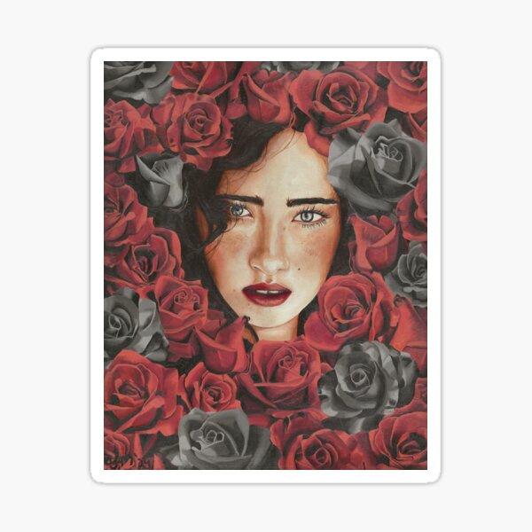 'Can I Call You Rose' original oil painting portrait fine art print Sticker