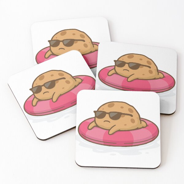 Item preview, Stay Melted – Lazy Cookie on Pool Float | Funny Summer Dad T-Shirt designed and sold by BambaKchula.