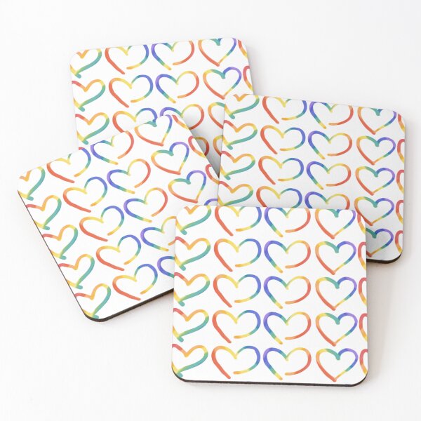 Item preview, Rainbow pride hearts designed and sold by Ally Designs.