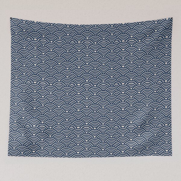 Item preview, Minimal Japanese Wave Pattern designed and sold by BossArtCreation.