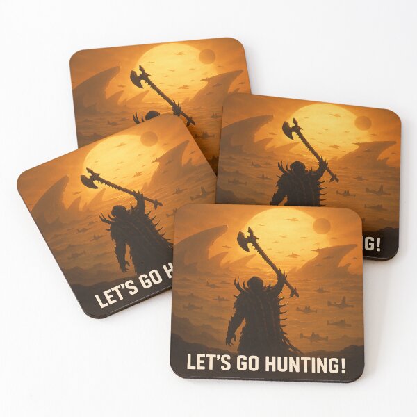 Item preview, The Grendel King Lets Go Hunting! Axe Master Predator  Epic Dark Sci-Fi Fantasy Alien Sunset Landscape with Flying Ships & Cosmic Horizon Art Predator Killer of Killers Fan Art designed and sold by Motifai.