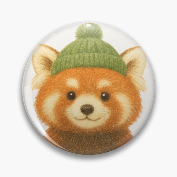 Artikelvorschau, Roter Panda mit grüner Mütze entworfen und verkauft von Patternicity.