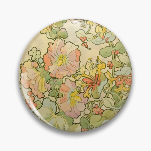 Item preview, Alphonse Mucha (1860 – 1939) "Flowers" textile design designed and sold by Alexandra Dahl.