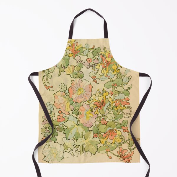 Item preview, Alphonse Mucha (1860 – 1939) "Flowers" textile design designed and sold by Alexandra Dahl.