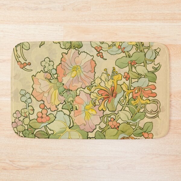Item preview, Alphonse Mucha (1860 – 1939) "Flowers" textile design designed and sold by Alexandra Dahl.