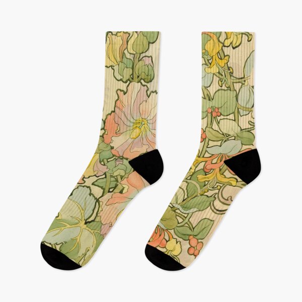 Item preview, Alphonse Mucha (1860 – 1939) "Flowers" textile design designed and sold by Alexandra Dahl.