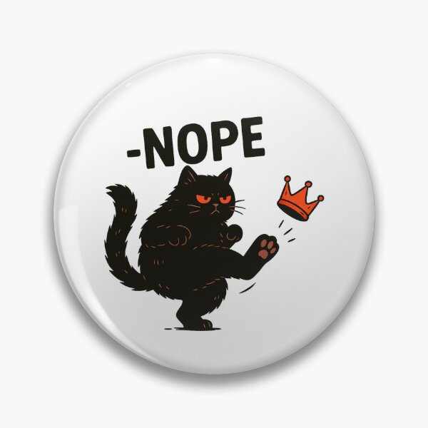 Item preview, No Kings in America Black Cat Gift - Funny No Kings Political Meme Design designed and sold by Run to Creations.