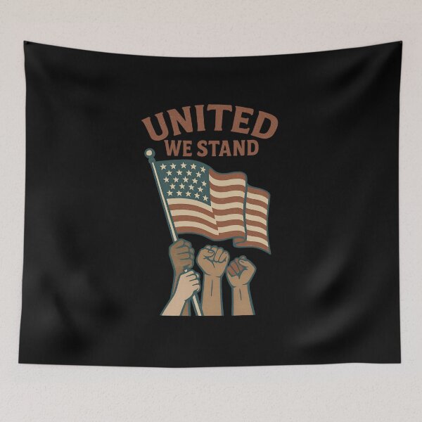 Item preview, United We Stand – Retro Patriotic Unity Design designed and sold by ALITOPRINCE.