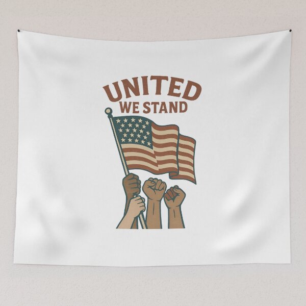 Item preview, United We Stand – Retro Patriotic Unity Design designed and sold by ALITOPRINCE.