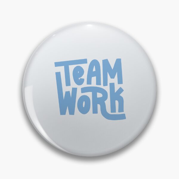 Item preview, Team Work Lettering (Blue) designed and sold by PepAndGrace.