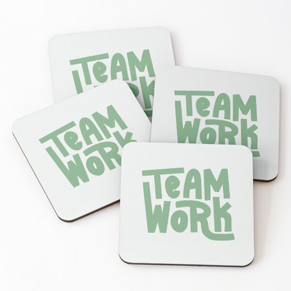 Item preview, Team Work Lettering (Green) designed and sold by PepAndGrace.